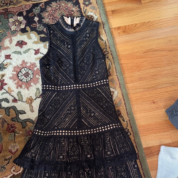 Anthropologie hailee c new black Bella Lace Dress - Picture 2 of 6